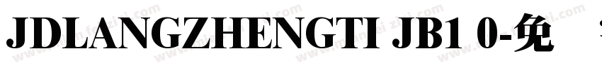 JDLANGZHENGTI JB1 0字体转换